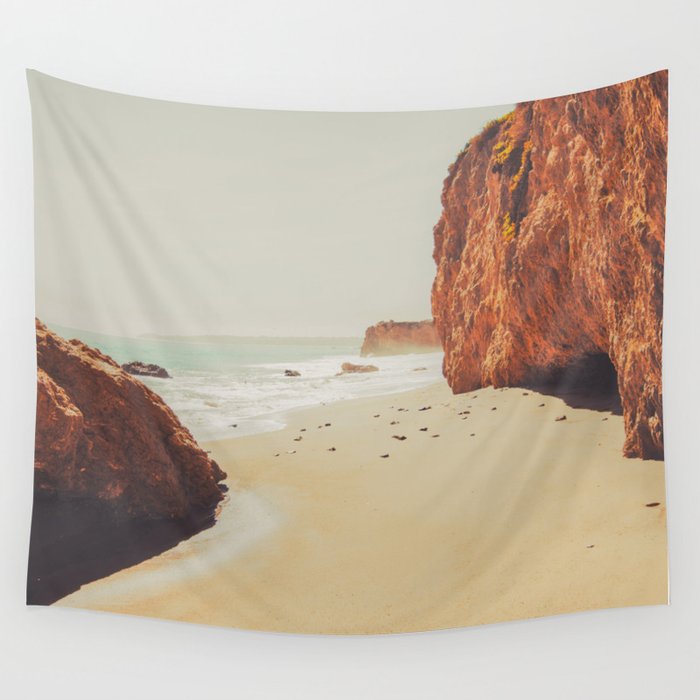 Beach Day - Ocean, Coast - Landscape Nature Photography Wall Tapestry