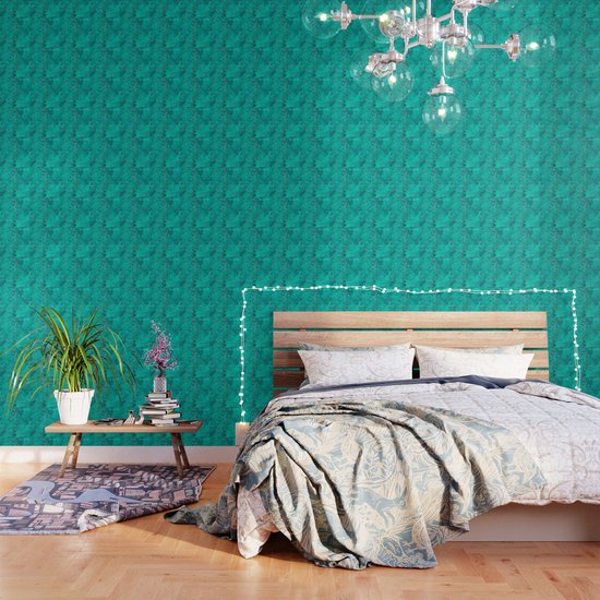 Bauhaus Jade Green Wallpaper