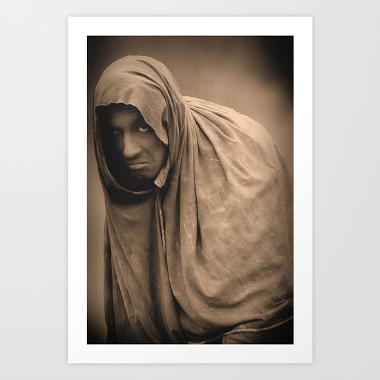 Statue Man Amsterdam Art Print