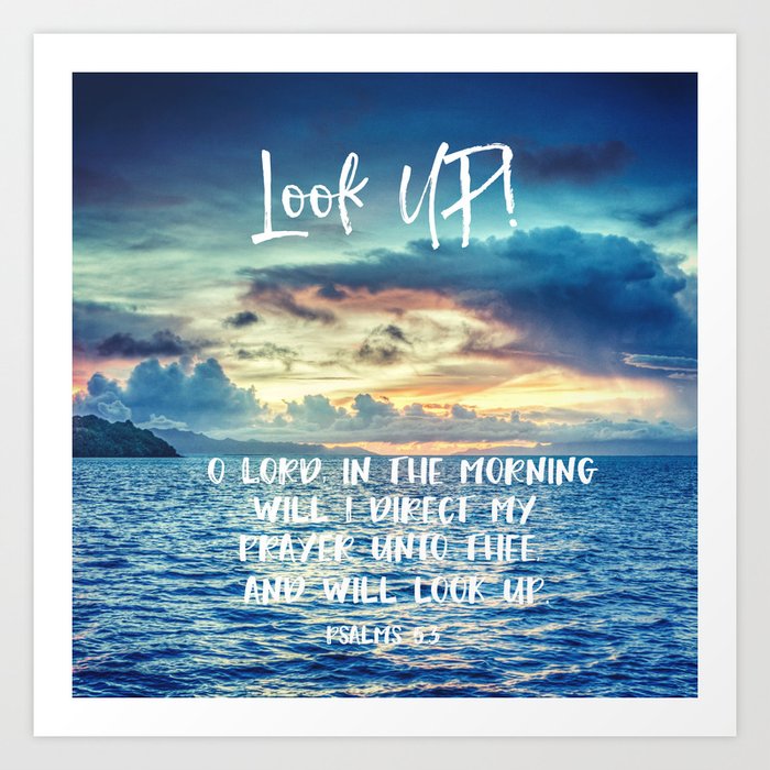 Ocean Sunrise Psalms Prayer Bible Verse Art Print By Quotelifeshop Society6