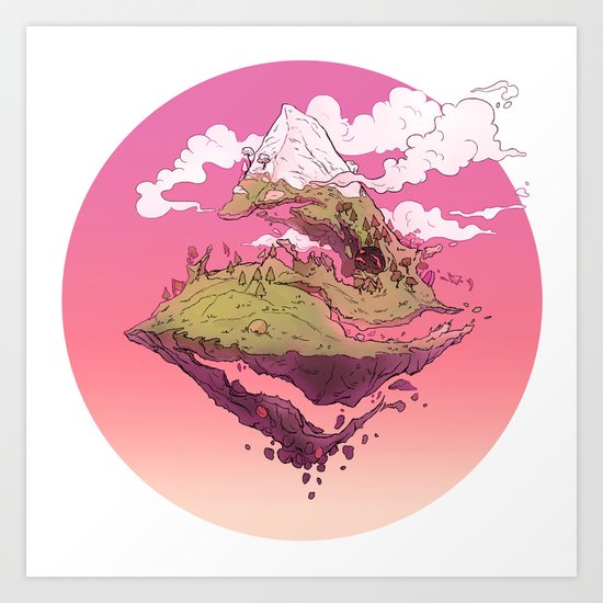 Spiral Mountain Art Print