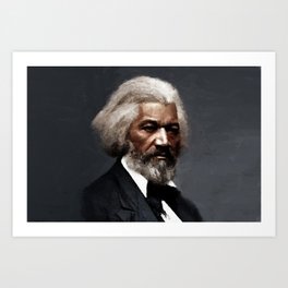 Frederick Douglass, African American Civil Rights Pioneer portrait painting Art Print