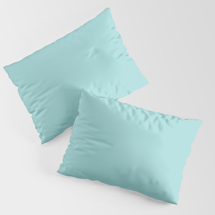 Light Aqua Blue Solid Color Pantone Blue Tint 13-4910 TCX Shades of Blue-green Hues Pillow Sham