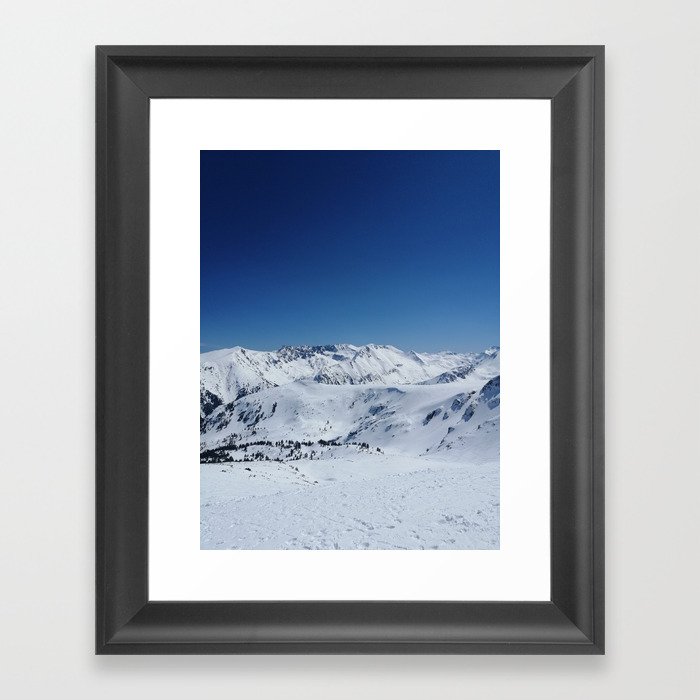 Snowy Mountains Framed Art Print