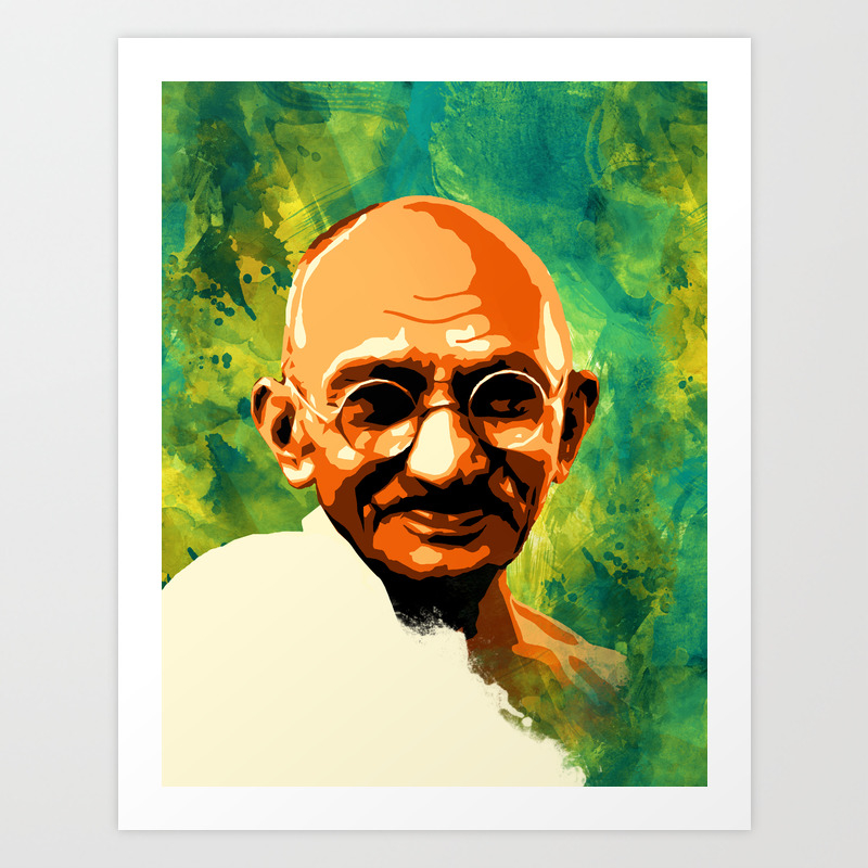 Mahatma Gandhi Art Print by Third Eye View | Society6