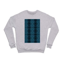 Liquid Light Series 17 ~ Blue Abstract Fractal Pattern Crewneck Sweatshirt