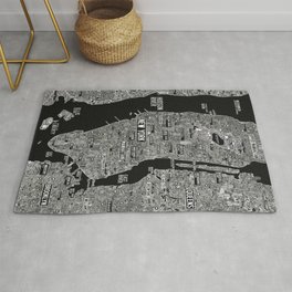 Cool New York city map with street signs Rug