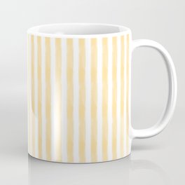 Streaky Hand-Brushed Buttercup Yellow Vertical Stripes Coffee Mug