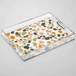 Colorful Tropical Cutouts Abstract Acrylic Tray