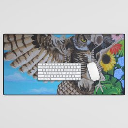 Life in Death: The Great Horned Owl Desk Mat