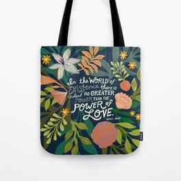 Power of Love Baha'i Quote Tote Bag