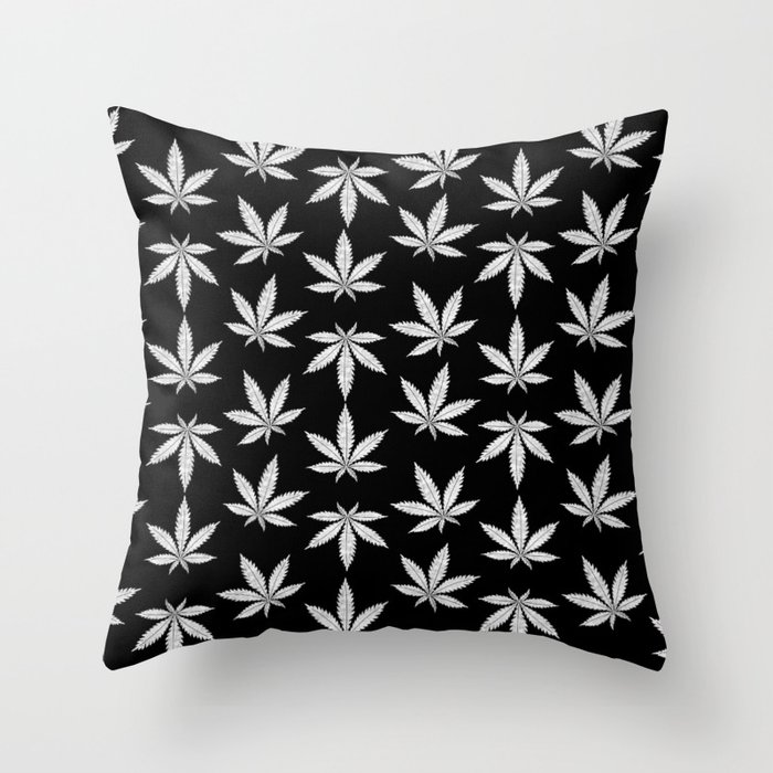 Weed Pattern Throw Pillow