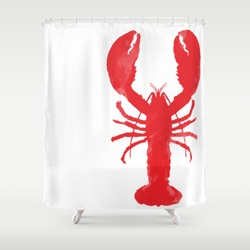 Watercolor Lobster Shower Curtain By Eallison916 Society6