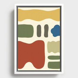 Abstract shapes colorblock collection 1 Framed Canvas