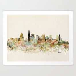 Boston Massachusetts skyline Art Print