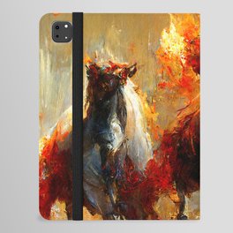 Flaming Horses iPad Folio Case