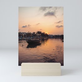Sunset in Harbor overlooking River | Hoi An Vietnam | Asia Travel Photography Art Photo Print Mini Art Print