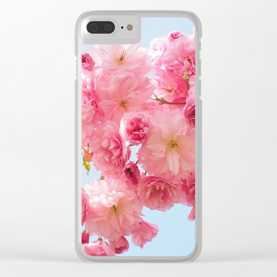 Cherry Blossoms in Pink Clear iPhone Case