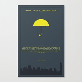 How I Met Your Mother - Yellow Umbrella Canvas Print