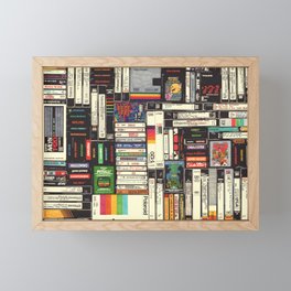 Cassettes, VHS & Video Games Framed Mini Art Print