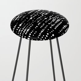 Abstract Spotted Pattern in Black and White Counter Stool