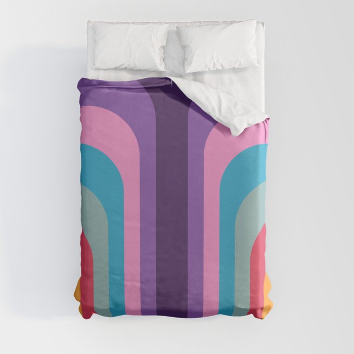 Retro Rainbow 02 Duvet Cover