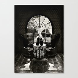 Room Skull B&W Canvas Print