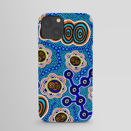 Authentic Aboriginal Art - Yugarabul Gathering by the River iPhone Case