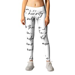 I  love her and it is the beginning of everything - Fitzgerald quote Leggings