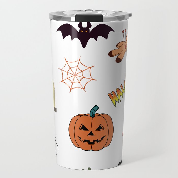 Cute Halloween Patterns Travel Mug