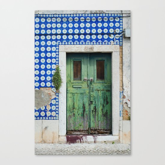 DOOR, LISBON, PORTUGAL Canvas Print