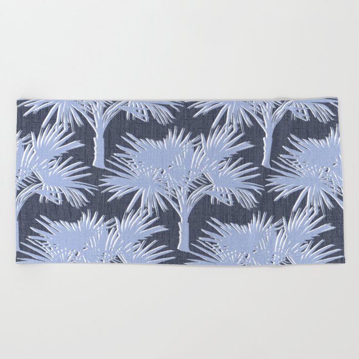 Vintage 70’s Palm Springs Denim Blue on Navy Beach Towel