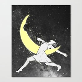 The moon believer. Canvas Print