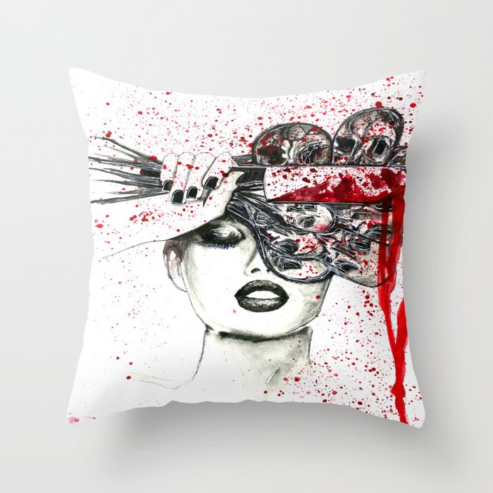 IF YOU CUT FLOWERS THEY DIE. STILL BEAUTIFUL BUT DEAD. Throw Pillow
