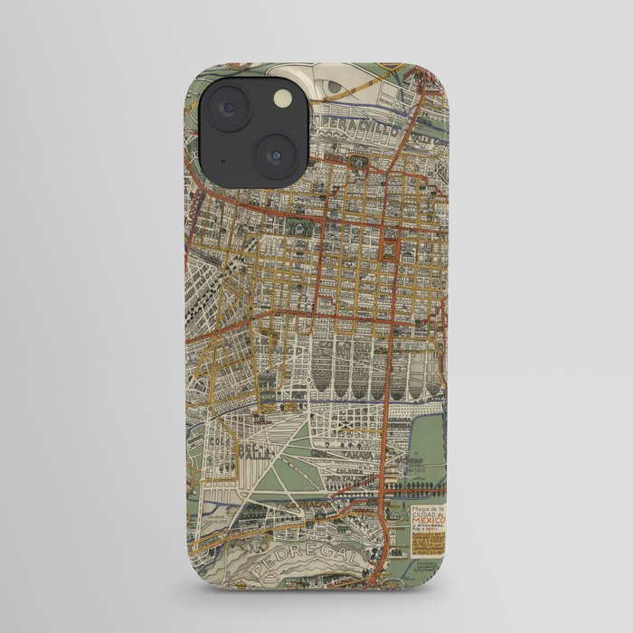 Mexico City Map - Vintage Pictorial Map iPhone Case