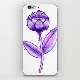 Lotus Be Purple iPhone Skin