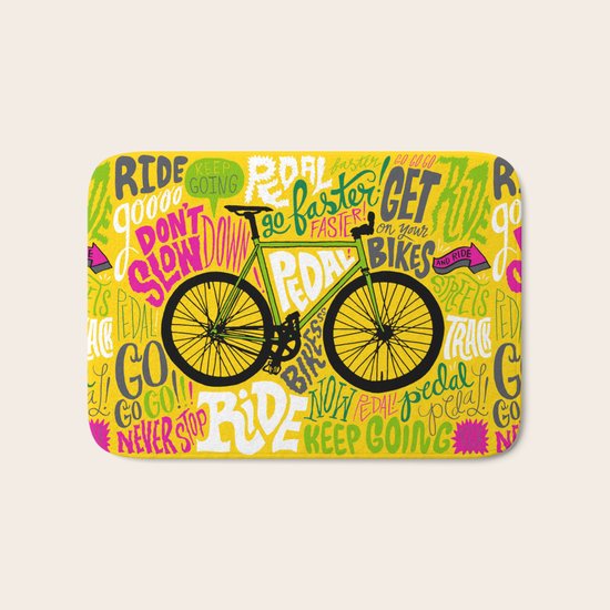 RIDE YOUR BIKES Bath Mat