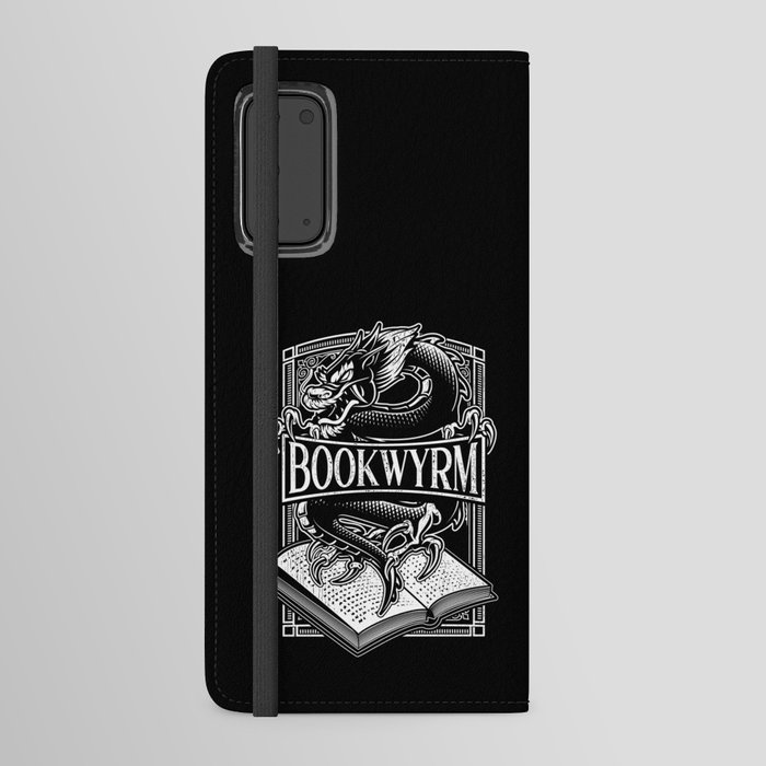 Book Wyrm BookWyrm Dragon Reading Lover Distressed Android Wallet Case