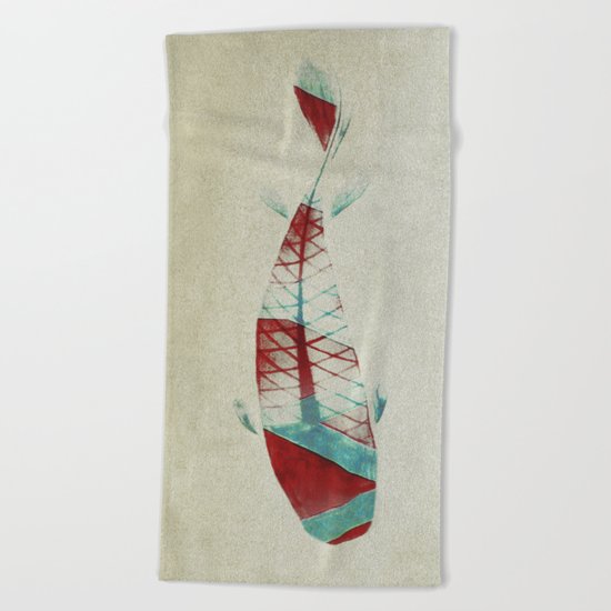 反対派 (opponents) Beach Towel