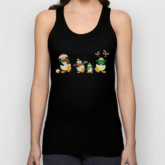 Penguin family Unisex Tank Top