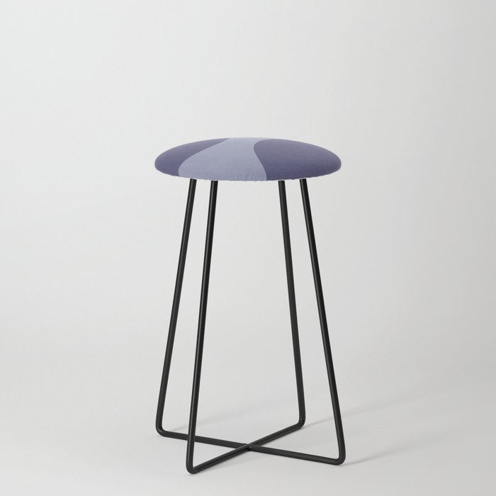 Retro Very Peri Abstract Arches Counter Stool