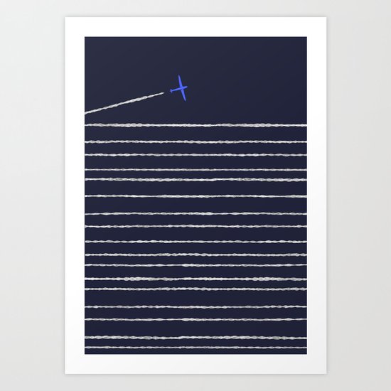 Boooo, Night-Flight! Art Print