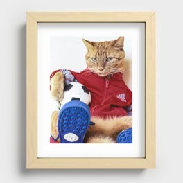 The Cat is #Adidas Recessed Framed Print