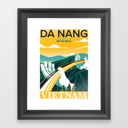 Travel Poster - Da Nang Framed Art Print