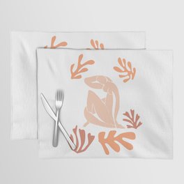 Peach Nude with Seagrass Matisse Inspired Placemat