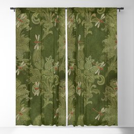 Beautiful Dragonflies and Flowers Pattern Blackout Curtain