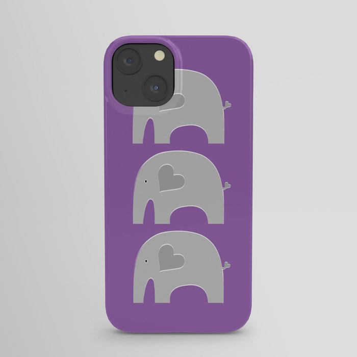 Purple Safari Elephant 2 iPhone Case