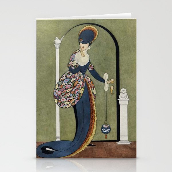 Elegant Retro Woman - Vintage Fashion Magazine Cover - July 1913 Stationery Cards