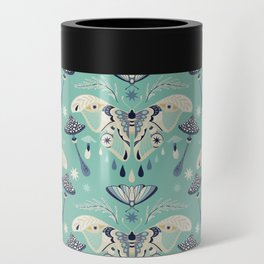 Forest Floor in Teal Can Cooler