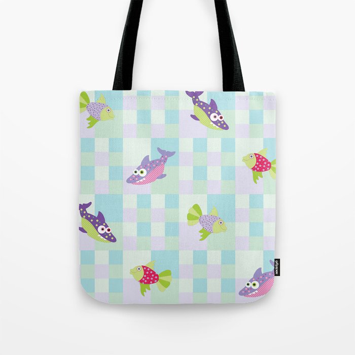 Crazy Fishes Tote Bag